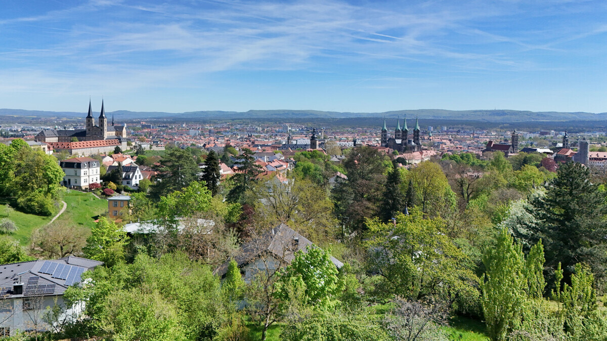 Blick über Bamberg vom exklusiven Baugrundstück